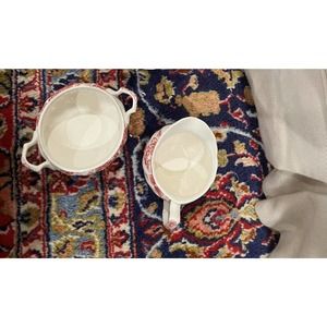 VINTAGE STRAWBERRY FAIR JOHNSON BROTHERS CREAMER & SUGAR BOWL